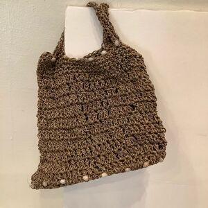 Macrame Purse Tote with Shell Detail